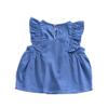Ding-dong Baby Kid Girl Sleeveless Denim Dress(1T) Blue view 2