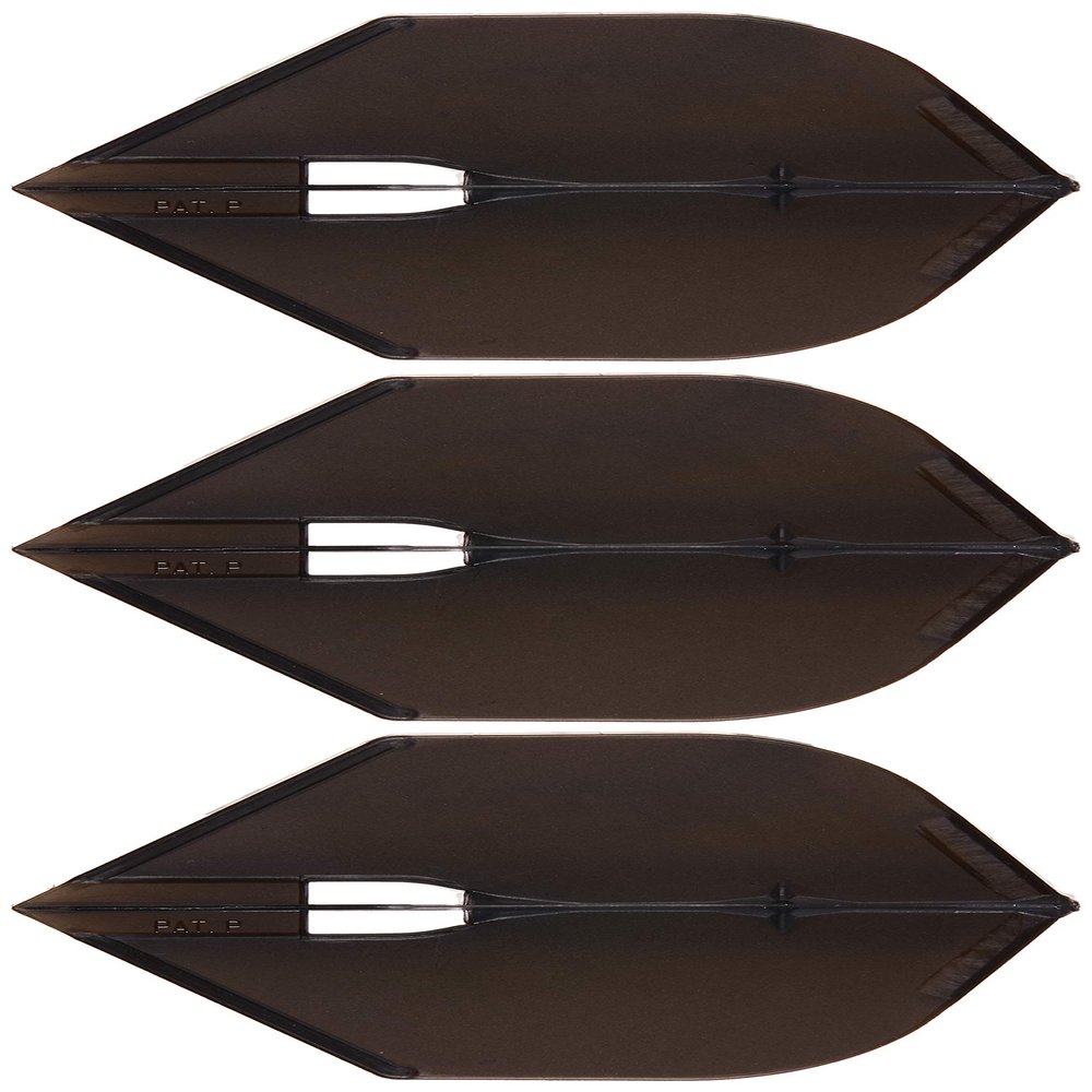 LSTYLE Dart Flights: L5 PRO Rocket - for Soft Tip and Steel Tip Darts - Black