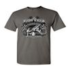 Retro Body Shop T-Shirt Chopper Sexy Pin-up Girl Route 66 Biker Mens Tee Shirt Charcoal Large view 1