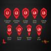 LSTYLE Dart Flights: L4 PRO Kite - for Soft Tip and Steel Tip Darts - Red view 4