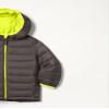 Amazon Essentials Big Boy's Hooded Puffer Jacket Outerwear, grey with neon yellow, XX-Large view 2
