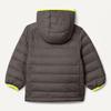 Amazon Essentials Big Boy's Hooded Puffer Jacket Outerwear, grey with neon yellow, XX-Large view 3
