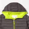 Amazon Essentials Big Boy's Hooded Puffer Jacket Outerwear, grey with neon yellow, XX-Large view 4