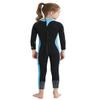 DIVE & SAIL Girls Long Sleeve Wetsuit Thermal Warm One Piece Swimsuit UPF 50+ Sun Protection Soft Swimwear Black M view 4