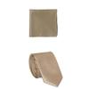 Bravo Men's Formal Slim Fit 3 Pcs Vest + Necktie + Hankie 5 Button Premium Classic Skinny Fashion Casual Dress Suit Tuxedo Graduation Wedding Business Waistcoat Hanky Coat (Medium, Beige) view 3