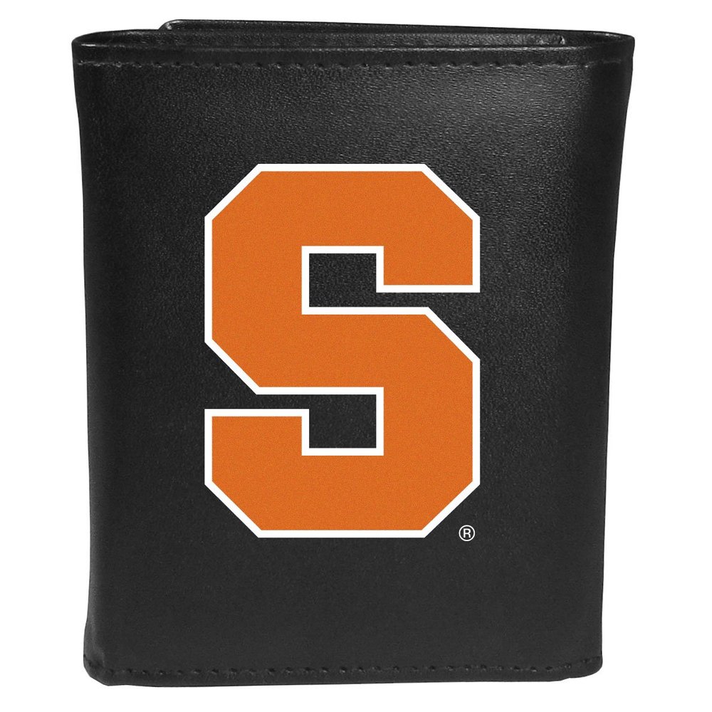 Siskiyou Sports NCAA Syracuse Orange Tri-fold Wallet Large Logo, Black