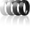 ThunderFit Silicone Mens Wedding Rings, 10mm Wide 2.5mm Thick Rubber Wedding Bands-Variety Multipack 1-7 view 1