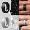 ThunderFit Silicone Mens Wedding Rings, 10mm Wide 2.5mm Thick Rubber Wedding Bands-Variety Multipack 1-7 view 3