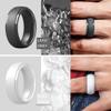 ThunderFit Silicone Mens Wedding Rings, 10mm Wide 2.5mm Thick Rubber Wedding Bands-Variety Multipack 1-7 view 4