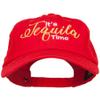 It's Tequila Time Embroidered Unstructured Cap - Red OSFM view 1