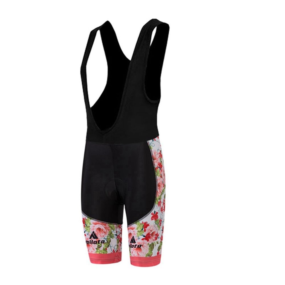 Uriah Women's Cycling Bib Shorts Black 3D Coolmax Gel Padded Flower Sea Size XXXL(CN)