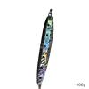 4pcs Fish WOW! 100g Fishing Metal Vertical Trolling jig 3.5oz Knife Jig with Two Assist Hooks - Black Silver view 2