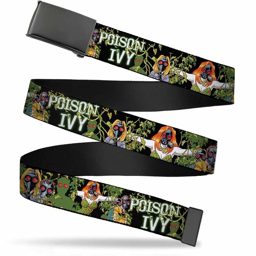 Buckle-Down Web Belt, Detective Comics Issue #752 Cover Gas Masked POISON IVY, 1.0" Wide - Fits up to Kids Size 20