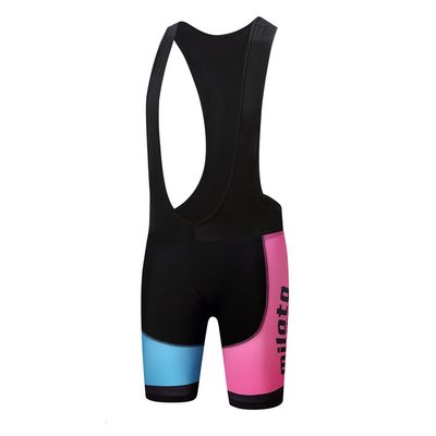 Uriah Women's Cycling Bib Shorts Black 3D Coolmax Gel Padded Waves Pink Size L(CN)