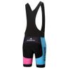 Uriah Women's Cycling Bib Shorts Black 3D Coolmax Gel Padded Waves Pink Size L(CN) view 3