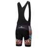 Uriah Women's Cycling Bib Shorts Black 3D Coolmax Gel Padded Retro Paint Size 5XL(CN) view 3