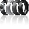 ThunderFit Silicone Mens Wedding Rings, 10mm Wide 2.5mm Thick Rubber Wedding Bands-Variety Multipack 1-7 view 1