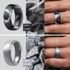 ThunderFit Silicone Mens Wedding Rings, 10mm Wide 2.5mm Thick Rubber Wedding Bands-Variety Multipack 1-7 view 4