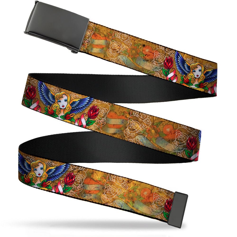 Buckle-Down Kid's Web Belt Tattoo Johnny Blonde 1.0" Accessory, tattoo Johnny blonde, 1.0" Wide - Fits up to Kids Size 20