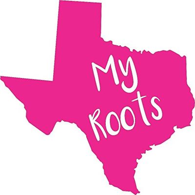 Texas My Roots Pink - Die Cut Vinyl Window Decal/Sticker for Car/Truck 5.5"x5.5"