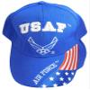 Air Force Wings USA Flag Royal Blue Embroidered Cap Hat 603GA view 2