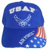 Air Force Wings USA Flag Royal Blue Embroidered Cap Hat 603GA view 3