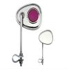 Lowrider V Bicycle Bike Mirror Chrome with Purple Reflector. Bike Part, Bicycle Part, Bike Accessory, Bicycle Accessory view 1
