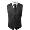 3 Pcs Vest - Tie - Hankie Men's Fashion Formal Dress, Black, Size XXXX-Large view 1