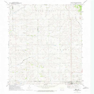 YellowMaps Adair North IA topo map, 1:24000 Scale, 7.5 X 7.5 Minute, Historical, 1971, Updated 1973, 27 x 22.1 in - Tyvek