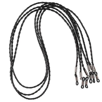 Avitron Elegant Eyeglass, Sunglass Strap-Chain- Retainer Braided, Sports Band, Black 3 Pack - PU Leather For Men Women By HANGIT