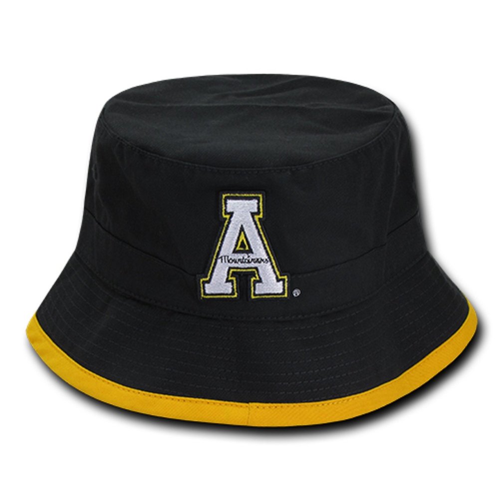ASU Appalachian App State Mountaineers NCAA Bucket Jungle Safari Officially Licensed Fishing Hat (L/XL) Black