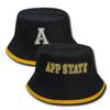 ASU Appalachian App State Mountaineers NCAA Bucket Jungle Safari Officially Licensed Fishing Hat (L/XL) Black view 2