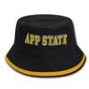 ASU Appalachian App State Mountaineers NCAA Bucket Jungle Safari Officially Licensed Fishing Hat (L/XL) Black view 3