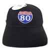 AES United States Interstate 80 Highway American Original Black Embroidered Cap Hat view 1