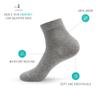 SERISIMPLE Viscose Bamboo Men's Breathable Quarter Thin Ankle High Socks - Comfort Cool Soft 5 Pairs (Large, Grey) view 4