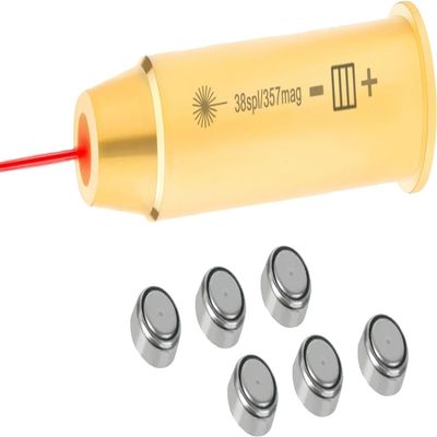 360 TACTICAL Red Dot .38 Boresight Red Laser .38 Bore Sighter Hunting Boresight