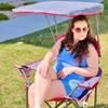 ALPHA CAMP Mesh Canopy Chair Folding Camping Chair - Red view 2
