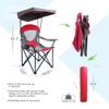ALPHA CAMP Mesh Canopy Chair Folding Camping Chair - Red view 3