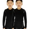 LANBAOSI 2 Packs Boys&Girls Long Sleeve Compression Soccer Practice T-Shirt Black view 1