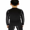 LANBAOSI 2 Packs Boys&Girls Long Sleeve Compression Soccer Practice T-Shirt Black view 3