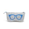 AKOAK Portable Soft Felt Glasses Pouch Zipper Briefcase Holder Sunglasses Protective Case Cosmetic Pouch Wallet Pouch (Blue) view 1