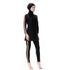 TianMai Hot New Surfing Suit Long Sleeve Muslim Swimwear Islamic Modest Swimsuit Beachwear Burkini Lady Rash Guard Costume (Black, Int'l 2XL,US Size 10-12) view 2