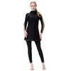 TianMai Hot New Surfing Suit Long Sleeve Muslim Swimwear Islamic Modest Swimsuit Beachwear Burkini Lady Rash Guard Costume (Black, Int'l 2XL,US Size 10-12) view 4
