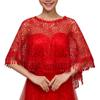 Elegant Women's Wedding Embroidered Lace Shawl Wrap for Wedding Dresses Cape (PJ1029) view 1