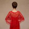 Elegant Women's Wedding Embroidered Lace Shawl Wrap for Wedding Dresses Cape (PJ1029) view 3