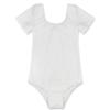 Freebily Kids Girls Short/Long Sleeve Basic Gymnastics Leotard Active Shirt Ballet Dance Leotard Athletic Tank Tops White 10 Years view 1