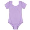 Freebily Kids Girls Short/Long Sleeve Basic Gymnastics Leotard Active Shirt Ballet Dance Leotard Athletic Tank Tops Purple 3 Years view 3