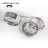 LOVERSRING Couple Ring Bridal Set His Hers White Gold Plated CZ Stainless Steel Wedding Ring Band Set view 4