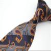 Geotae Zerun New Classic Men's Paisley Silk Tie Necktie (Black/Grey) view 4