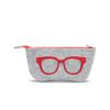 AKOAK Portable Soft Felt Glasses Pouch Zipper Briefcase Holder Sunglasses Protective Case Cosmetic Pouch Wallet Pouch (Red) view 1